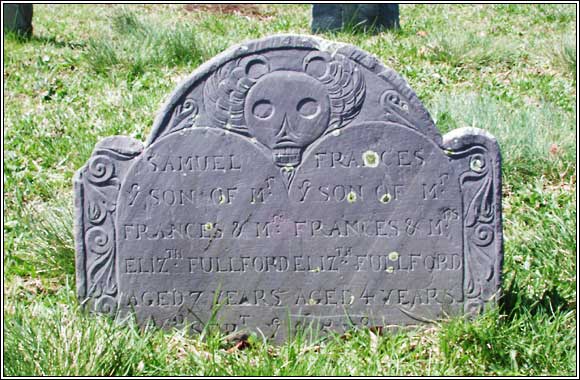 Headstone for Samuel and Frances Fullford, children of Mr. Frances and Mrs. Elizabeth Fullford.