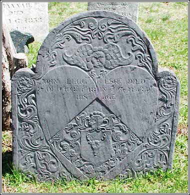 Headstone for John Legg (1718).