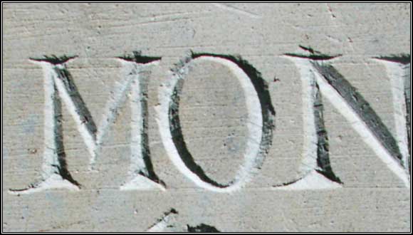 Detail from Tawley headstone.