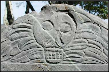 Winged Death's Head on Elisabeth Nichols Stone.