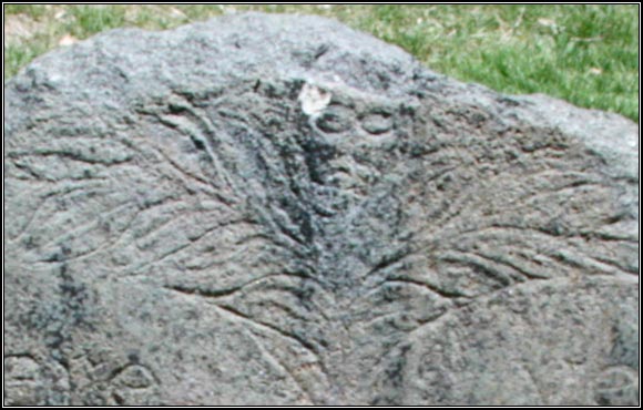 Detail of headstone of Joseph Ashton (1720).