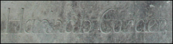 Hannah Carder (from Hannah Carder headstone).