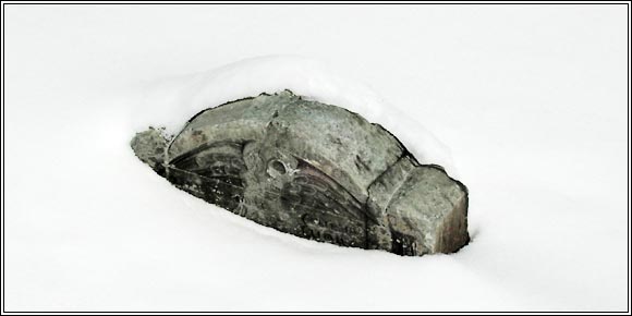 Old Burial Hill viewed from Redd's Pond in Winter.